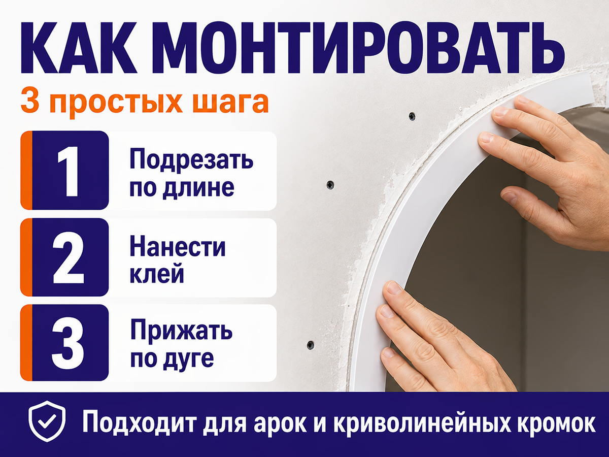IDEAL угол арочный «Идеал», белый, 2,7 м фото 5