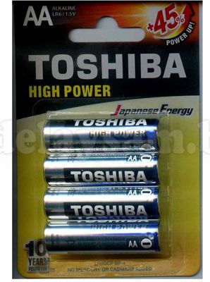 Элемент питания  TOSHIBA Alkaline LR6 4BP АА