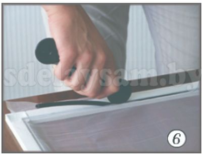 Комплект сборки москитной сетки белая 1,5*0,75м ,07647