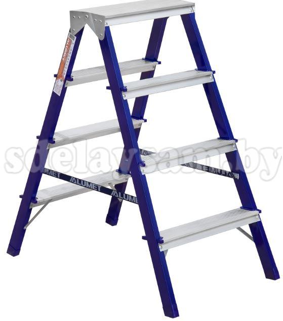 Стремянка двухсторонняя стальная  4-х ступенчатая