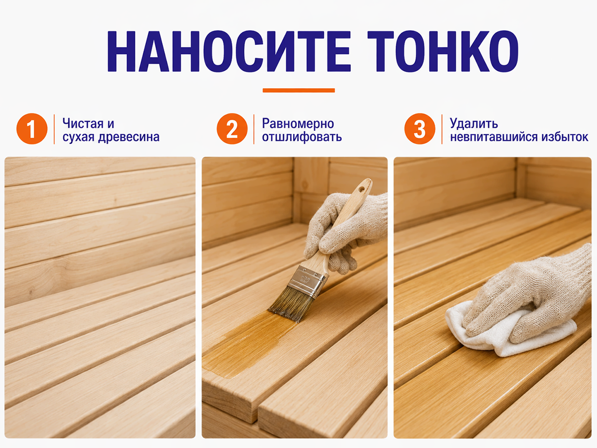 Пропитка натуральная «Белые луга» — Масло №2 для древесины в банях и саунах, 0,9 кг фото 4