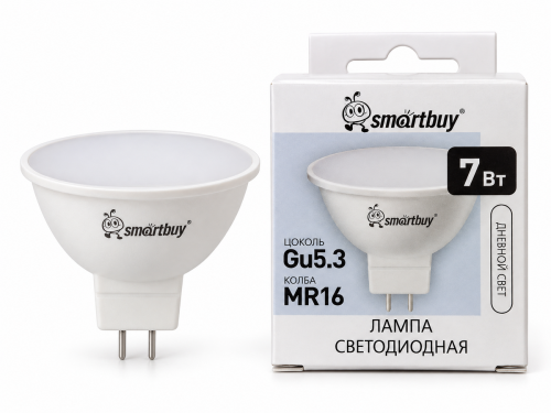Лампа светодиодная Smartbuy GU5.3, 7 Вт, 4000 К