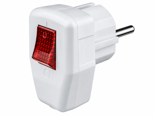 Navigator вилка угловая NCA-PL05-16A-ESC-WH, 16 А, с заземлением и выключателем, белая