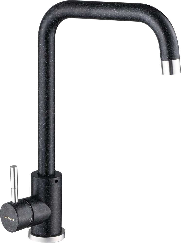 W4998-4-22C Смеситель для кухни, нерж. сталь SUS304, ЧЕРНЫЙ/САТИН  Wisent