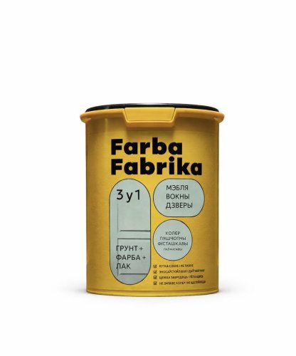 Краска "Farba Fabrika" для мебели, дверей и окон ВД-АК- 21, 0.4 кг Нежный фисташковый                                                                                                                                 