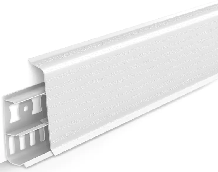 Плинтус напольный 70мм 2,2м "Идеал Деконика", 001 Белый