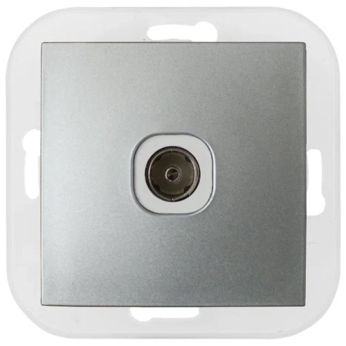 Розетка ТР-043 серебро телевизионная