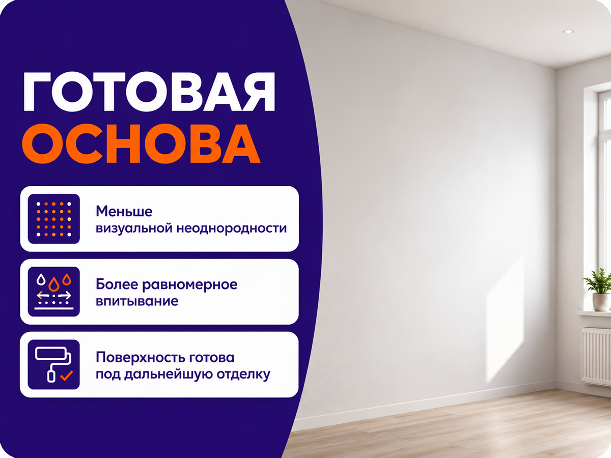 Грунтовка акриловая укрывочная FARBITEX PROFI под обои, белая, 4,5 кг фото 4