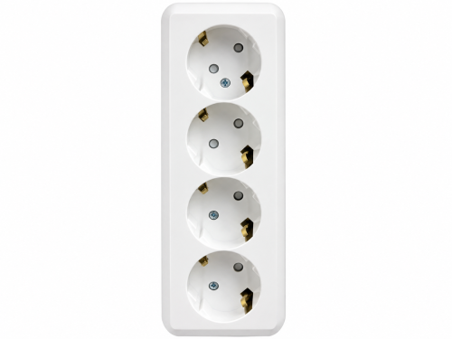 Systeme Electric розетка четверная Blanca BLNRA011411, с заземлением и шторками, 16 А, 250 В