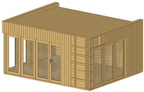Садовый домик Прима 5х4 толщина 34+20 мм (готовая комплектация)
