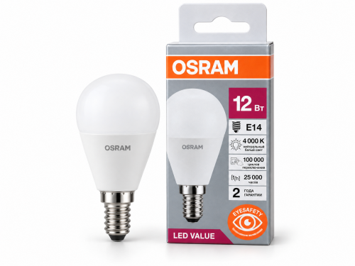 Светодиодная лампа Osram LVCLP100, 12 Вт, E14, 4000 К
