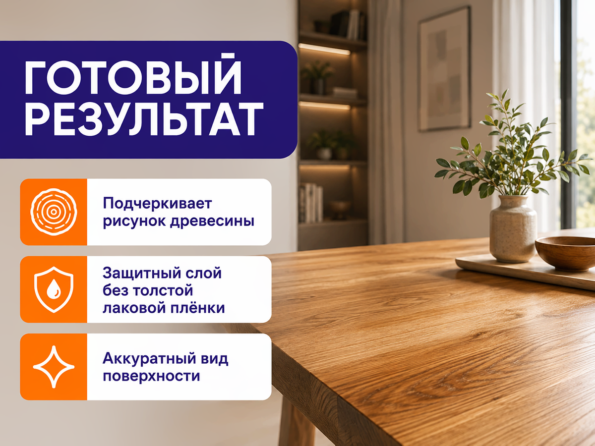 Масло-воск PROSTOCOLOR ROBUST для столешниц и мебели, бесцветное, 0,4 л фото 5