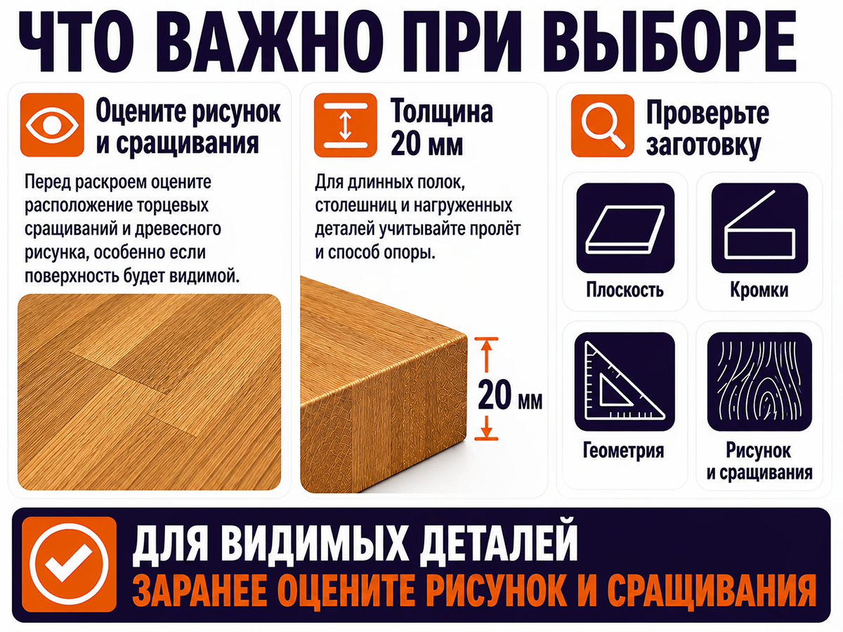 Мебельный щит из дуба сращённый, 1800×600×20 мм, сорт 3/3 фото 6