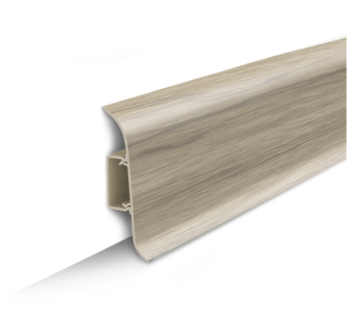 Плинтус напольный с центральной планкой 55мм 2,2м "Идеал Классик", 263 Клен северный