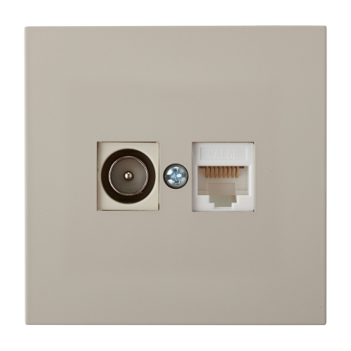 Розетка ТК-6651 песочный