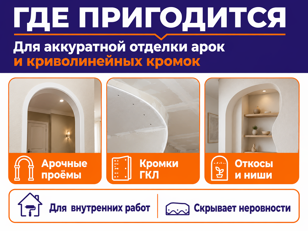 IDEAL угол арочный «Идеал», белый, 2,7 м фото 4