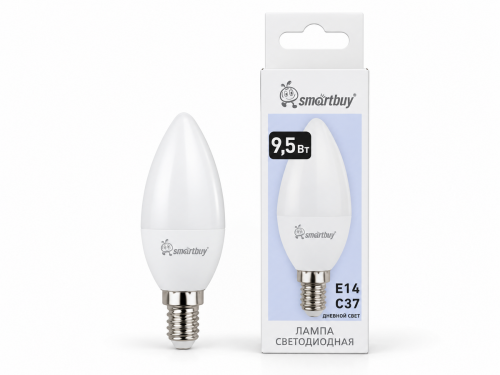 Smartbuy C37 светодиодная лампа 9,5 Вт, модель C37-9,5W/6