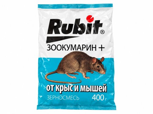 Зерносмесь от крыс и мышей «Рубит Зоокумарин+», 400 г