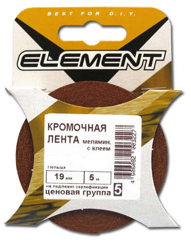 Кром.лента меламин.с клеем 19мм вишня оксф.  (5м) 