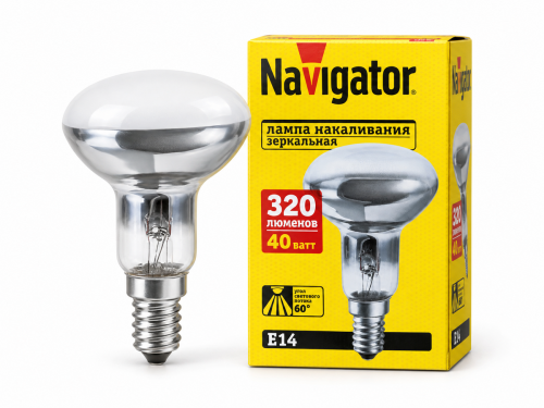 Лампа Navigator NI-R50, 40 Вт, E14