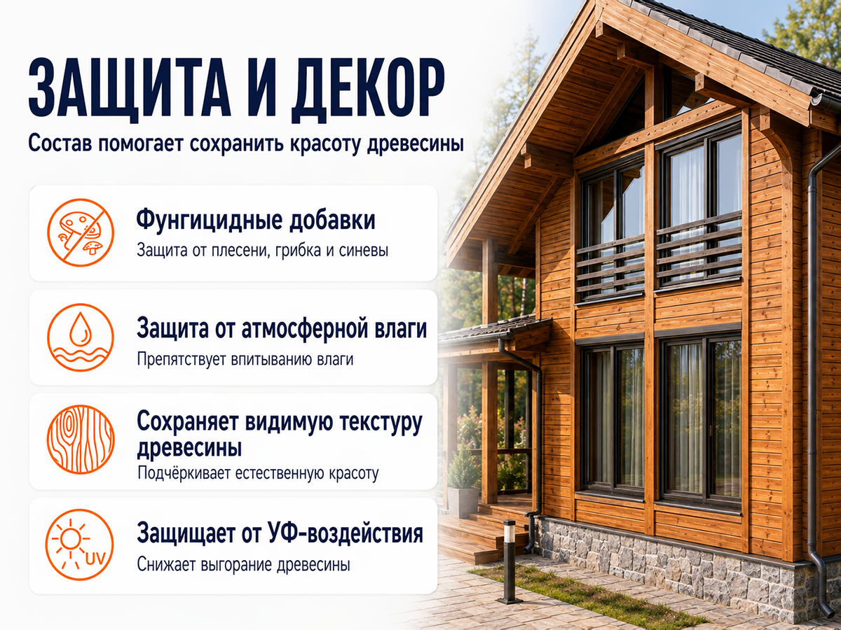 Состав PROFITEX декоративно-защитный для древесины «Махагон», 1 л (0,7 кг) фото 3