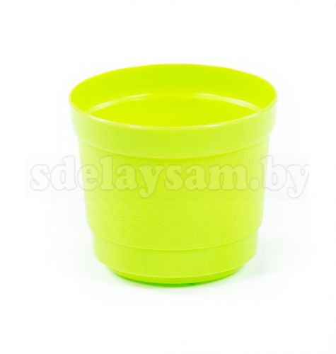 Горшок цветочный "Жасмин" h=79 мм - 0.3 л лимонно-желтый
