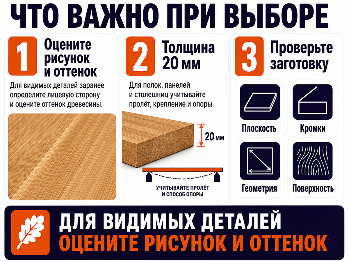 Мебельный щит из дуба цельноламельный, 1000×600×20 мм, сорт 1/2 фото 5