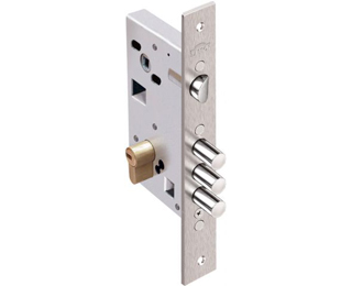 Корпус врезного замка с защёлкой Кремень 1.03.25 /01504/ (15698) (ЭЛЬБОР)