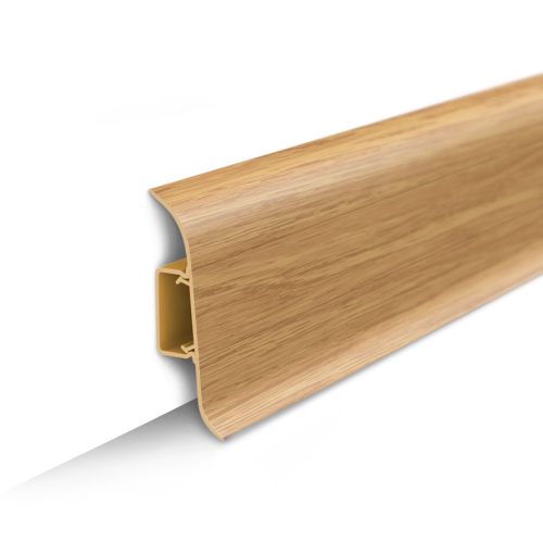 Плинтус напольный с центральной планкой 55мм 2,2м "Идеал Классик", 212 Дуб светлый