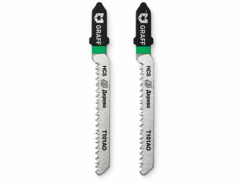 Пилки для электролобзика GRAFF Standart T101AO HCS, по дереву, 50 мм, 2 шт., 131450