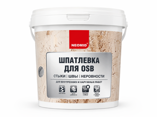 Шпатлёвка NEOMID для плит OSB, белая, 1,3 кг