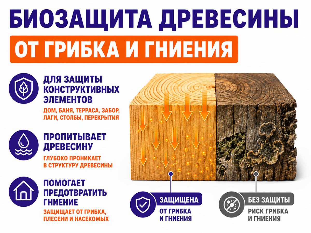 Антисептик для древесины ХМ-11 МАРТА, 5 л фото 5