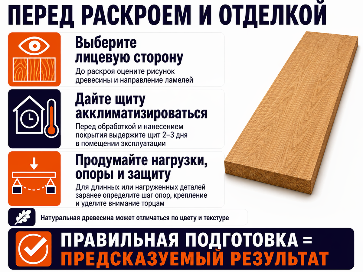 Мебельный щит из дуба цельноламельный, 1000×300×25 мм, сорт ВС фото 4