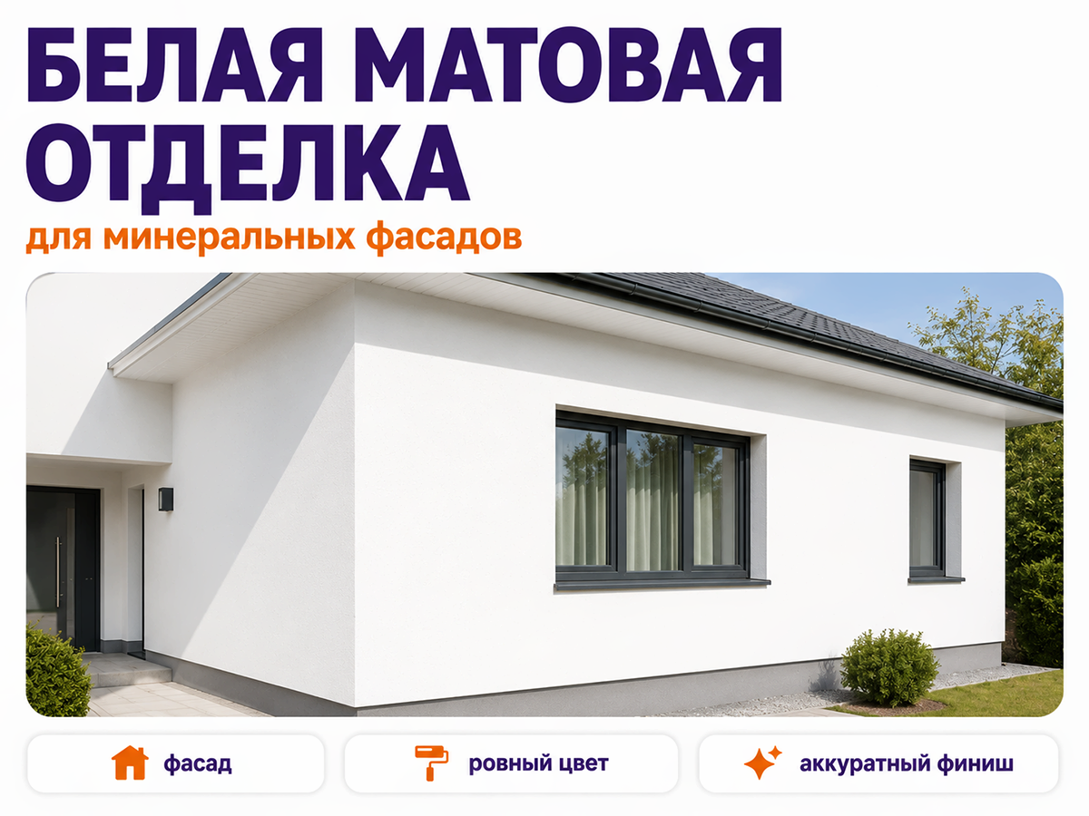 Краска фасадная FLAGMAN 32, белая матовая, 11 л (14 кг) фото 3