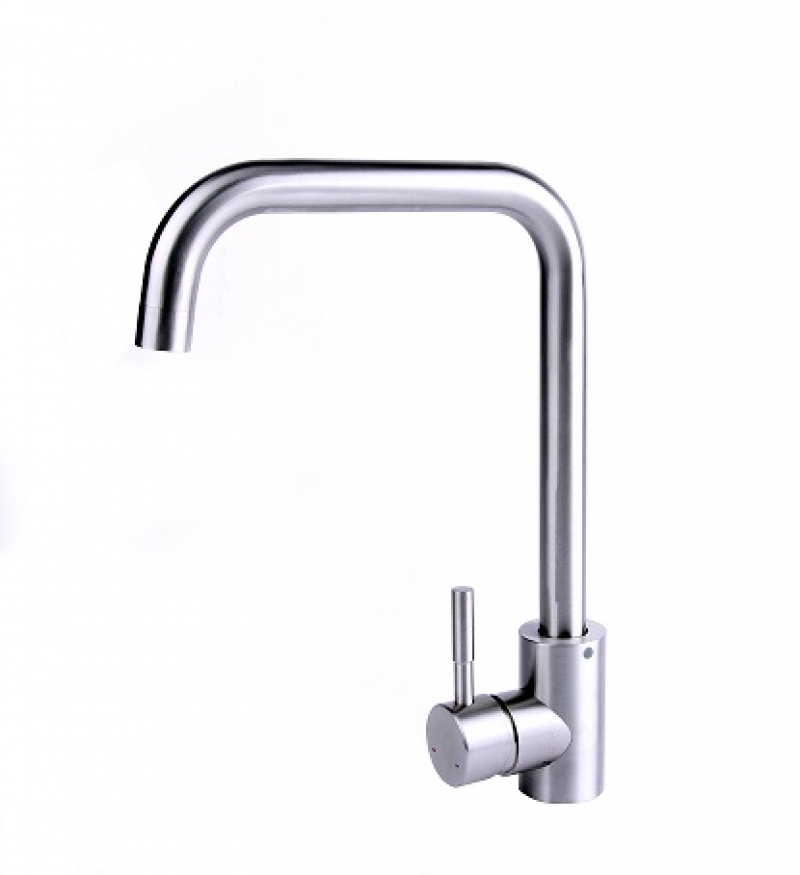 Смеситель STONE для кухни из нерж. стали с поворотным высоким изливом 14381