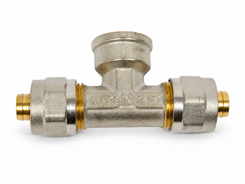 Тройник обжимной APE 732 L 3732L01216, 16×1/2″ ВР×16