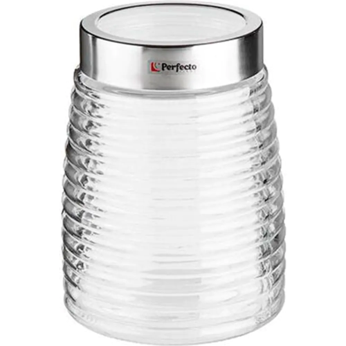 Банка для сыпучих продуктов стеклянная Ажур (Azhur) 1250 мл, PERFECTO LINEA, арт.34-125001