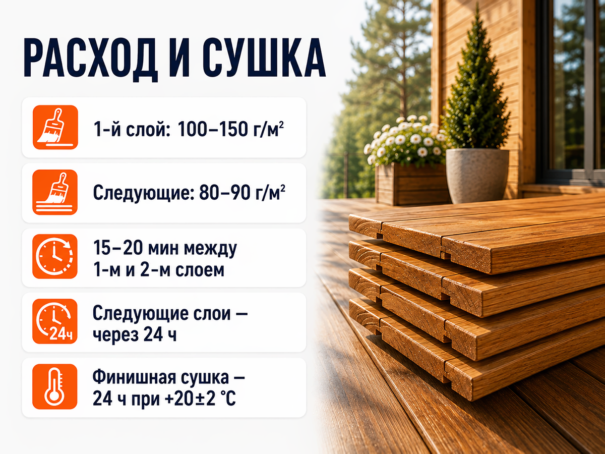 Состав PROFITEX декоративно-защитный для древесины «Сосна», 3 л (2,2 кг) фото 5
