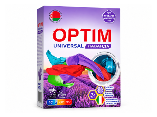 Бархим стиральный порошок OPTIM UNIVERSAL Лаванда, 400 г