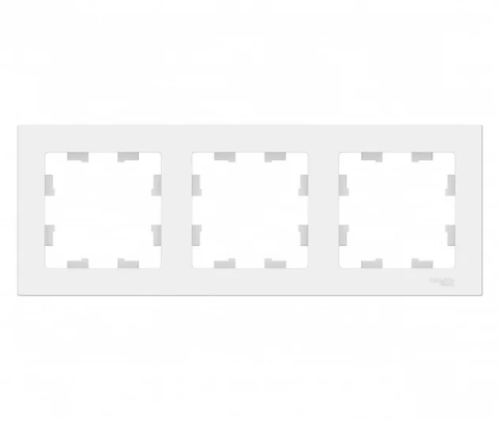 ATN000103 ATLASDESIGN 3-постовая РАМКА, универсальная, БЕЛЫЙ