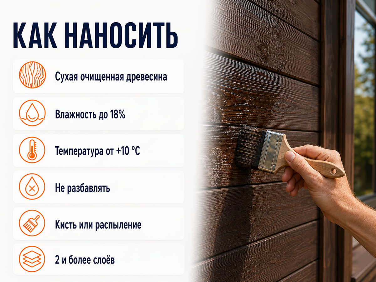 Состав PROFITEX декоративно-защитный для древесины «Мореный дуб», 3 л (2,2 кг) фото 6