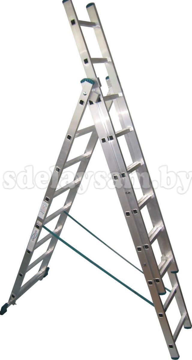 Лестница алюминиевая трехсекционная 5310