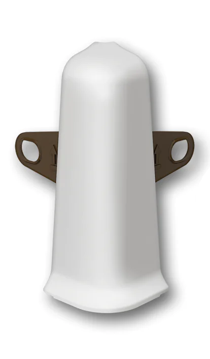 Угол наружный  для плинтуса 70мм "Идеал Деконика", 002 Светло-серый