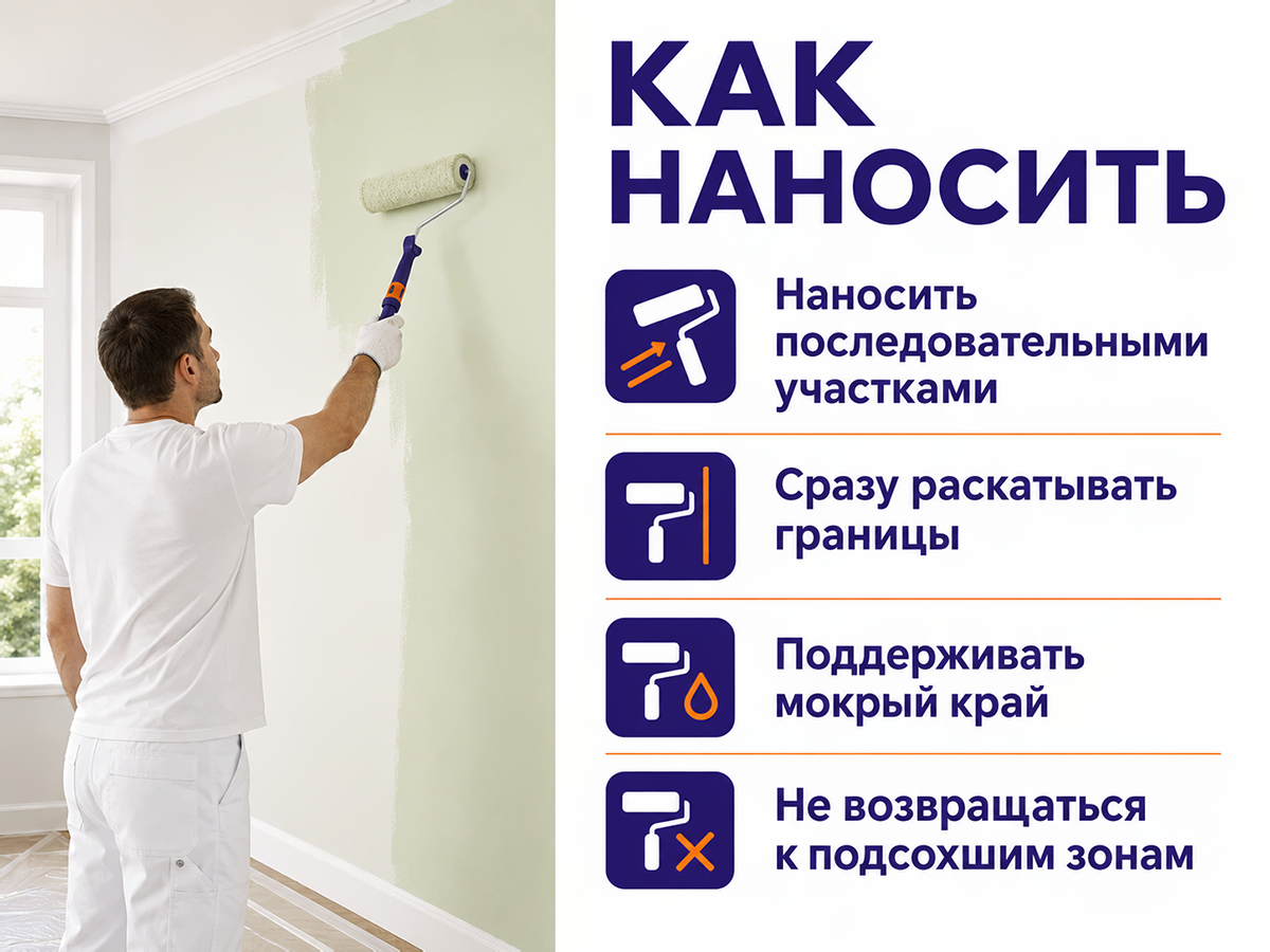Краска акриловая ERICA для стен и потолков, белая матовая, 2,7 кг фото 5