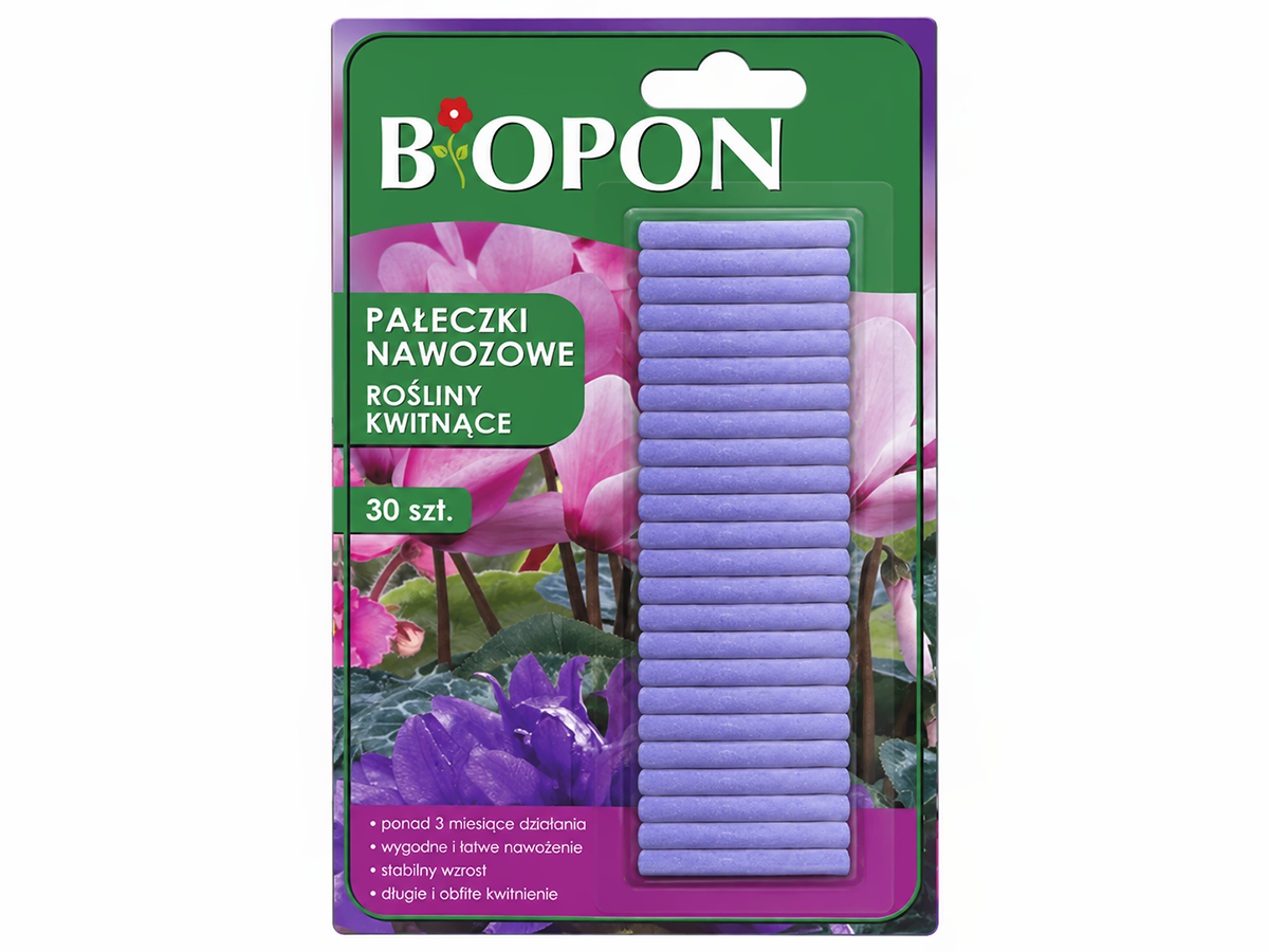 Удобрение Biopon в палочках для цветущих комнатных растений, 30 шт