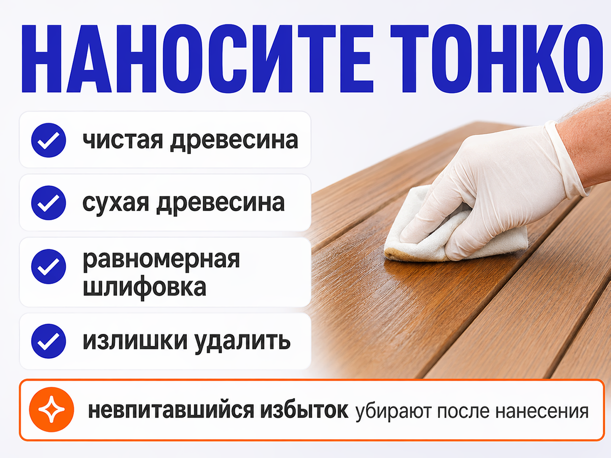 Пропитка натуральная «Белые луга» — Масло №21 для террас и садовой мебели, 0,9 кг фото 5
