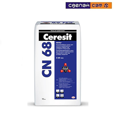 Смесь Ceresit CN 68 растворная сухая самовыравнивающаяся для стяжек 25кг