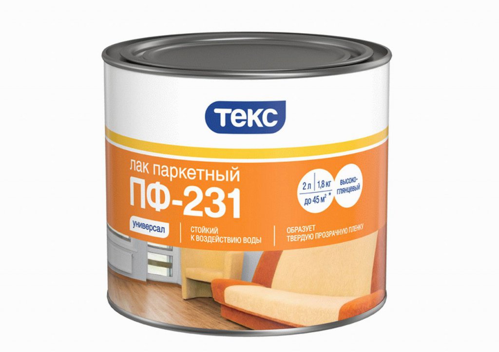 Лак Текс алкидный ПФ-231 бесцв. глянц. 0.8кг.