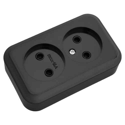 Розетка РА16-260 черный