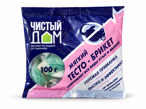 Тесто-брикет от крыс «Чистый дом», 100 г